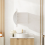 Athena 600mm LED Round Wall-Hung Shaving Cabinet - Single Door